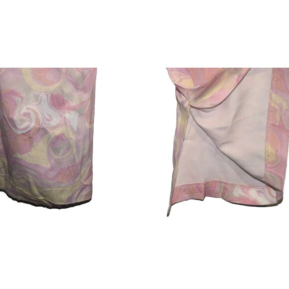 Zara Women's Flare Pants Retro Flowers Split Bottom Size Medium Excellent Shape - Picture 12 of 16